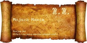 Mojsza Maxim névjegykártya